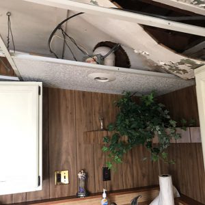 Water restoration needed for a home’s interior with severe ceiling damage